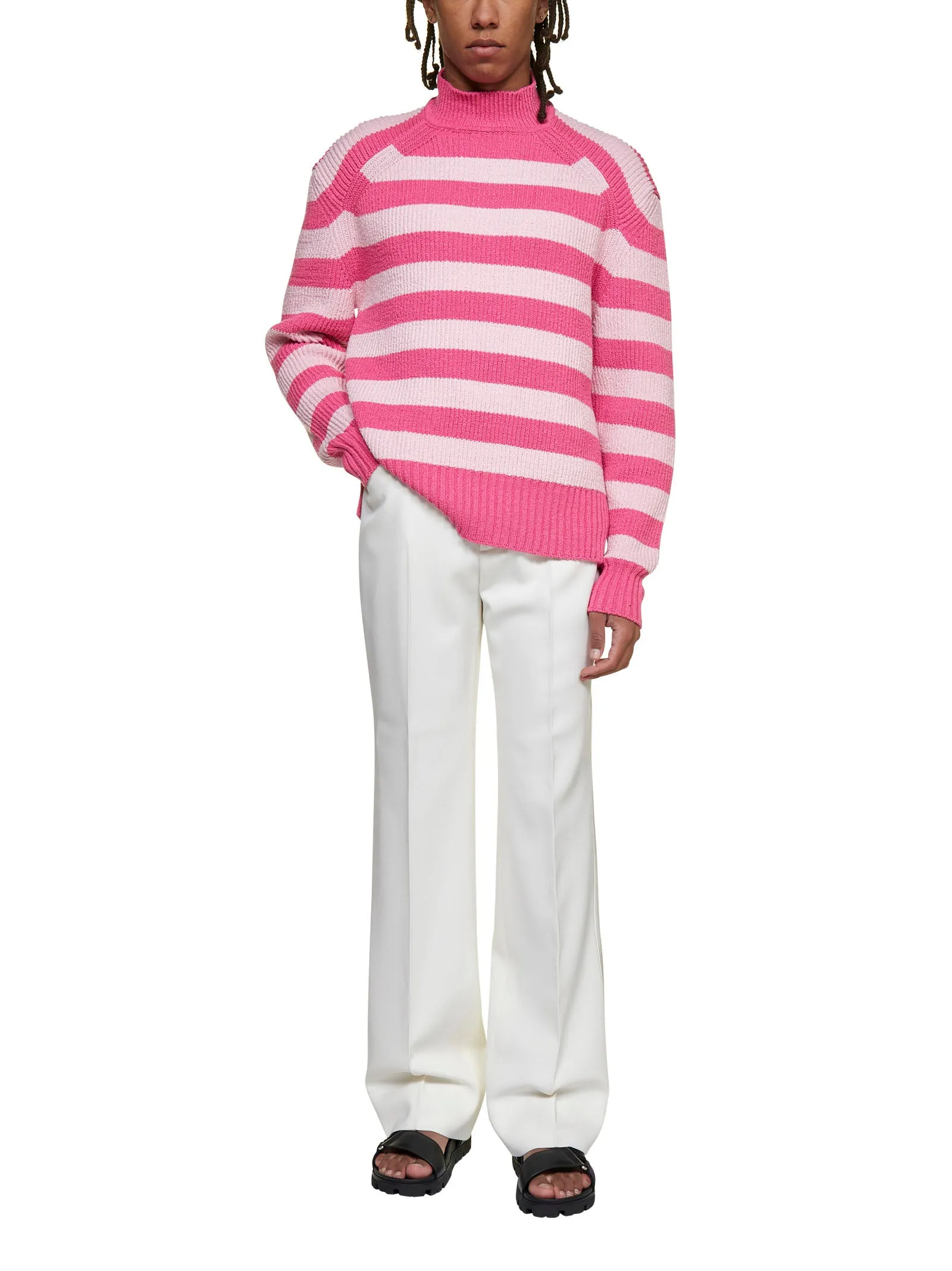 Jacquemus Striped Mock Neck Sweater