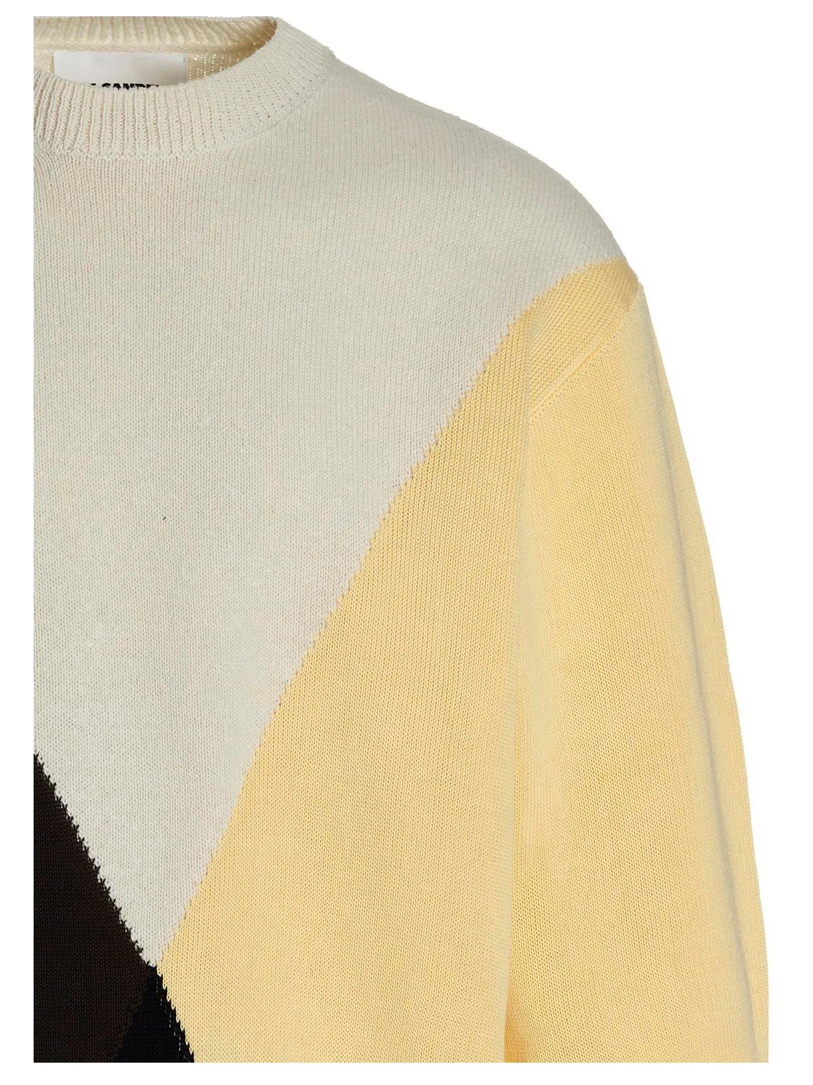 Jil Sander Colour-Block Crewneck Knit Sweater