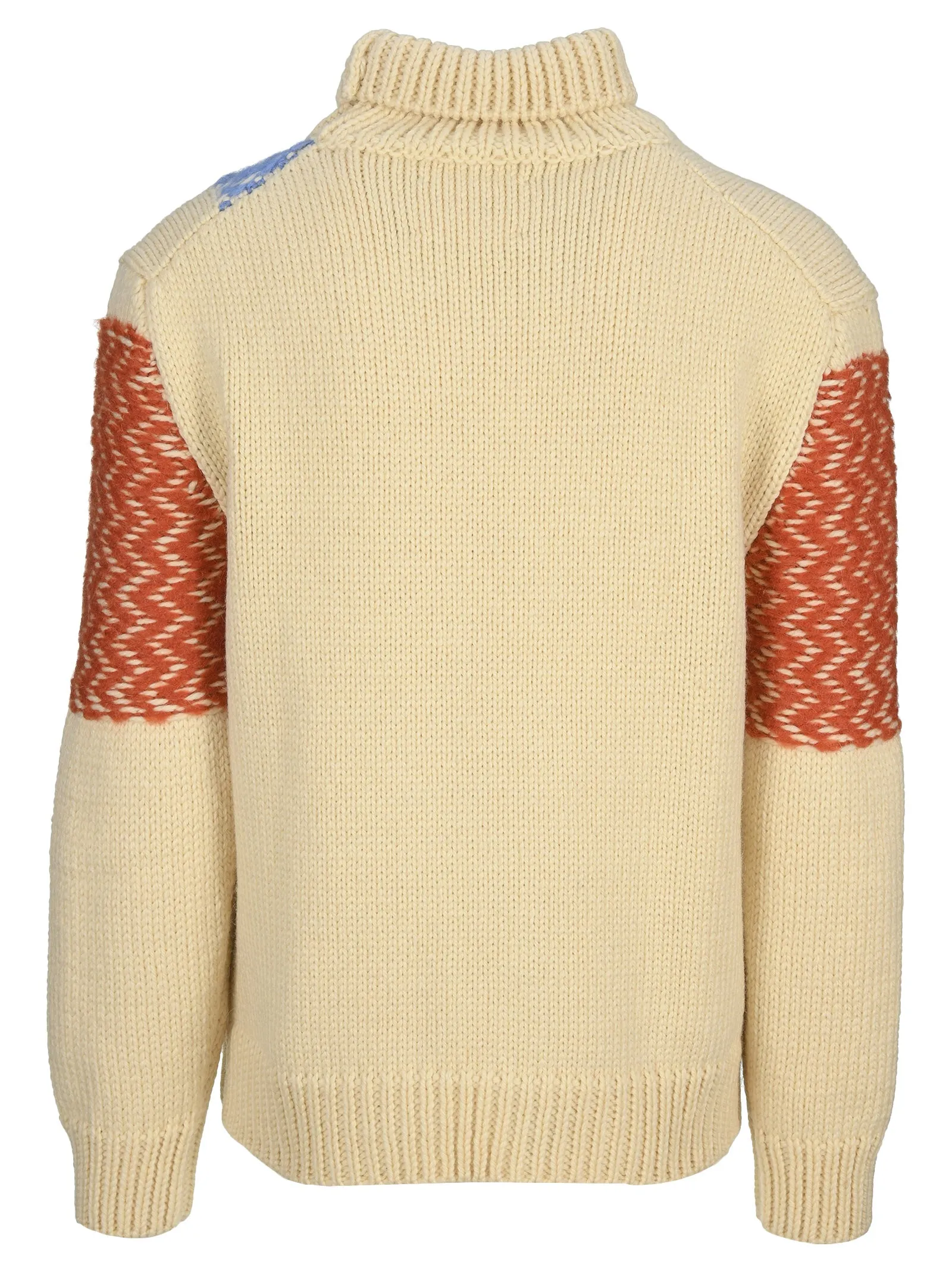 Jil Sander Pattern Intarsia High Neck Sweater