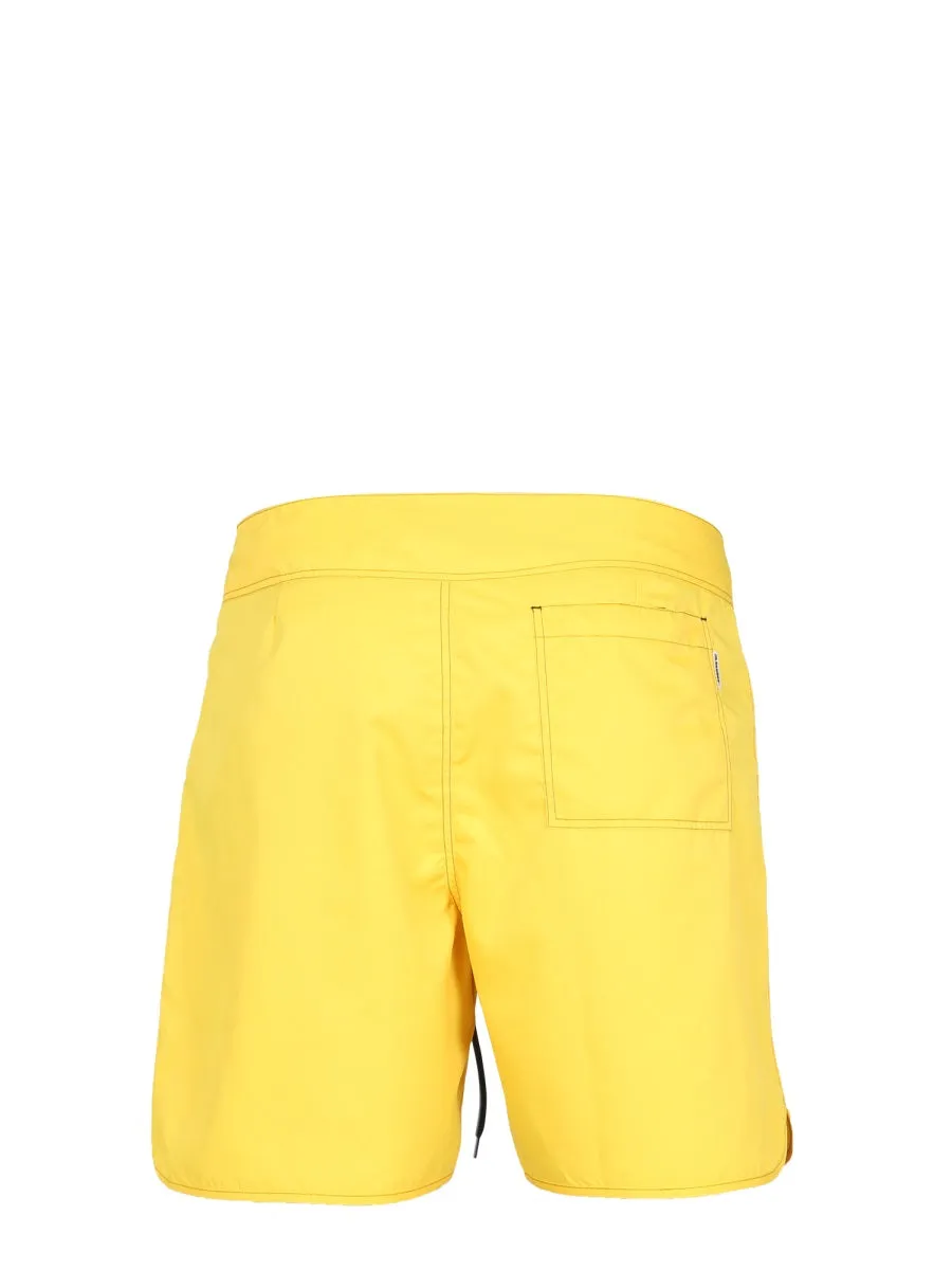 Jil Sander Stitch Detailed Drawstring Swim Shorts