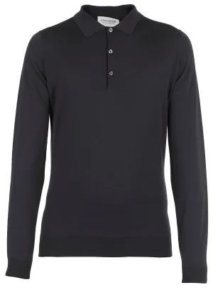John Smedley Belper Buttoned Knitted Polo Shirt