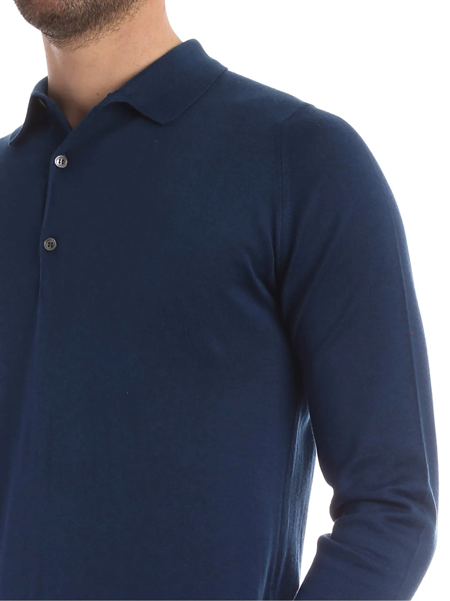 John Smedley Bradwell Long-Sleeve Polo Shirt