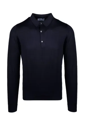 John Smedley Bradwell Long-Sleeve Polo Shirt