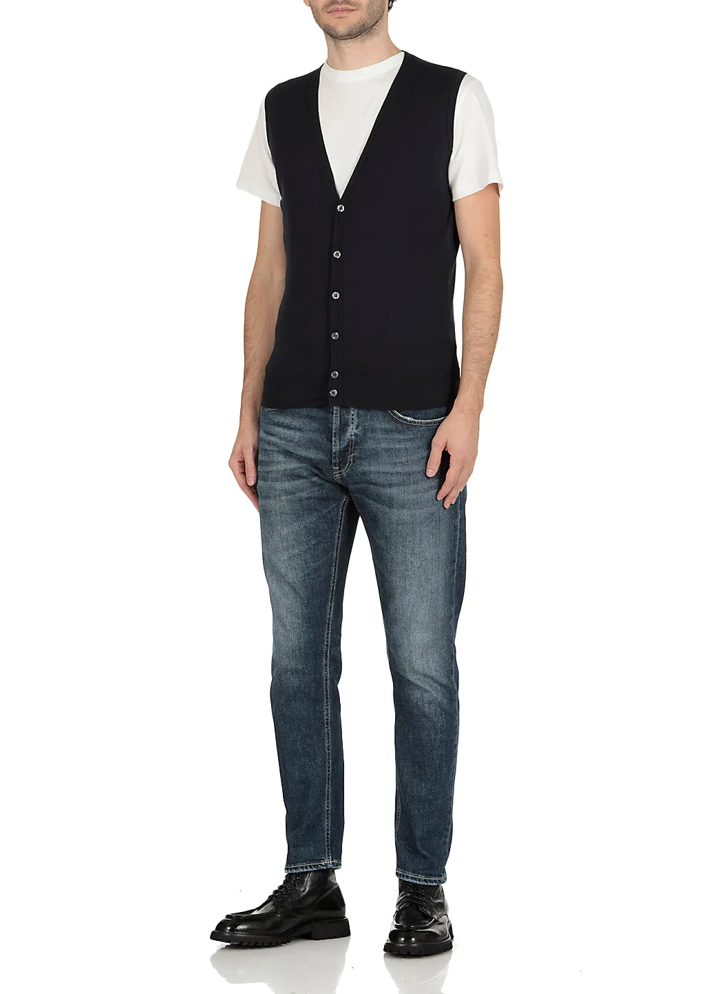 John Smedley Huntswood Buttoned Knitted Gilet