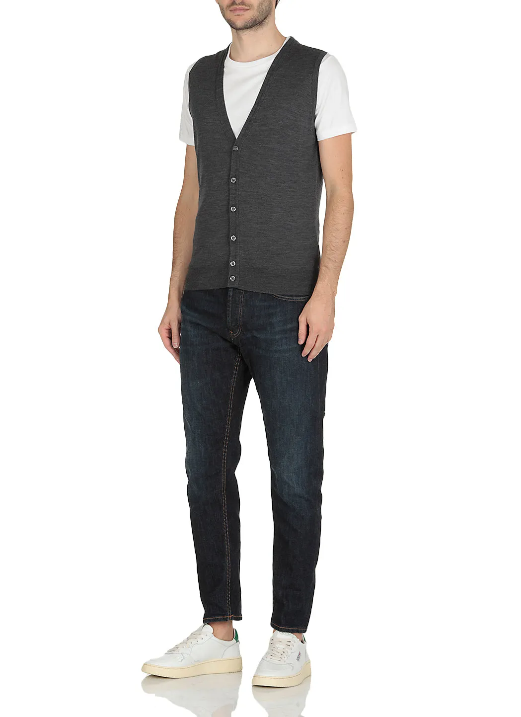 John Smedley Huntswood Buttoned Knitted Gilet