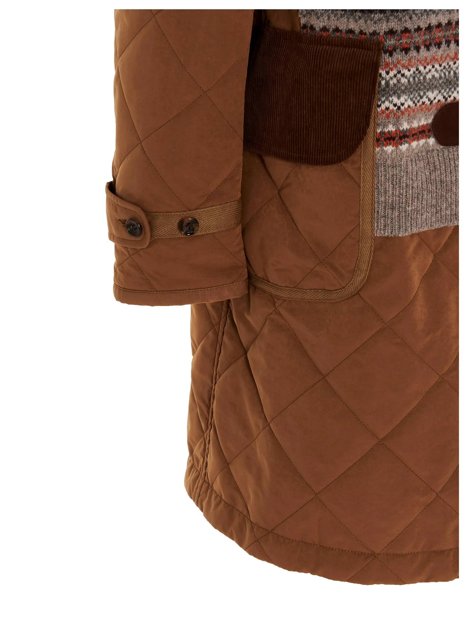 Junya Watanabe Jacquard Hooded Duffel Coat