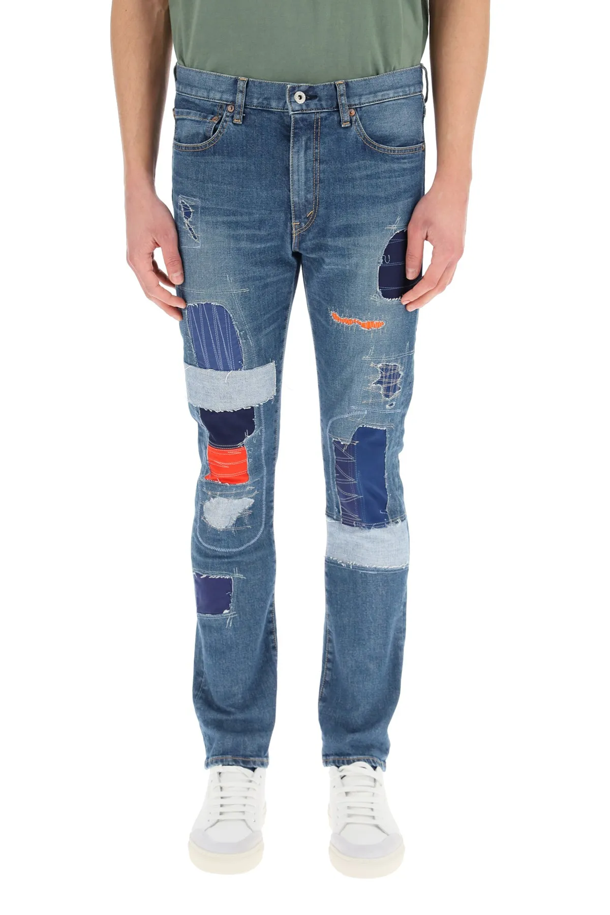 Junya Watanabe MAN Patchwork-Detail Jeans