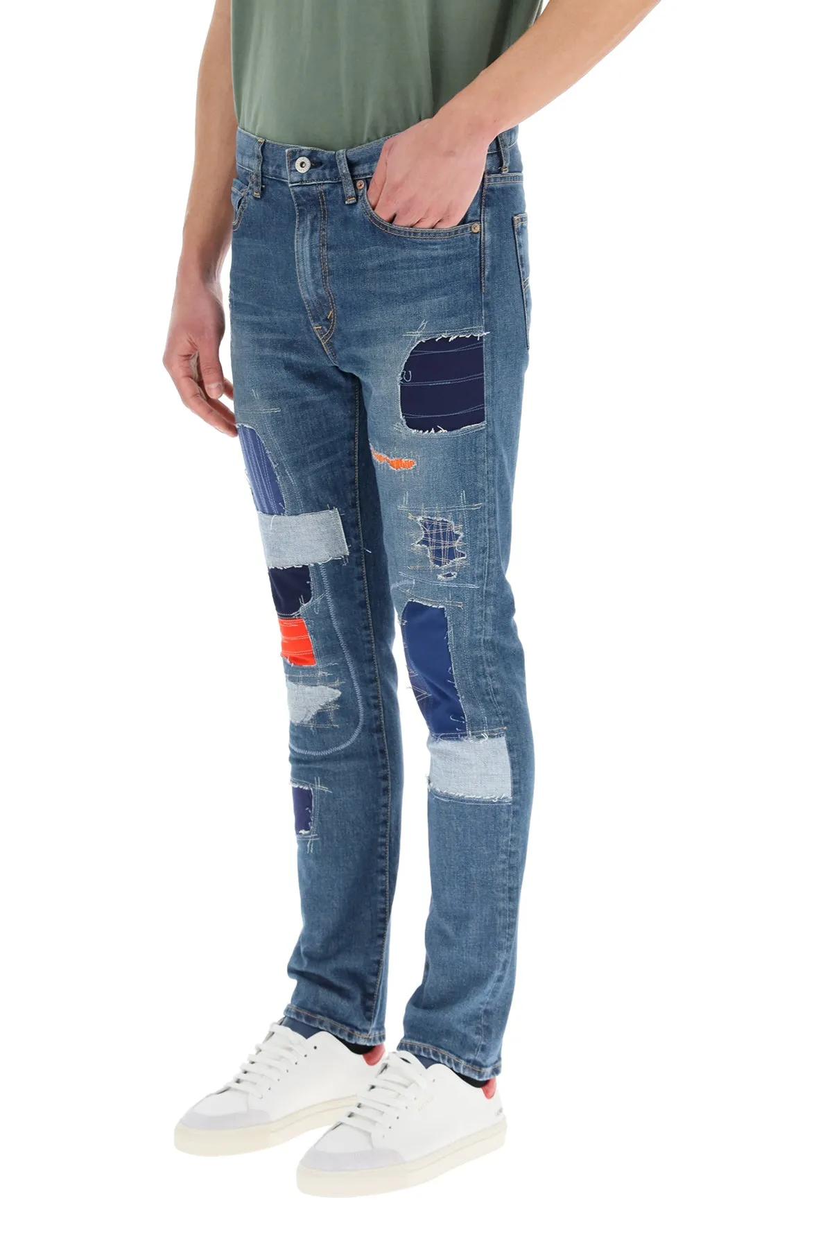 Junya Watanabe MAN Patchwork-Detail Jeans
