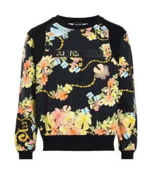Just Cavalli Floral Print Crewneck Sweater