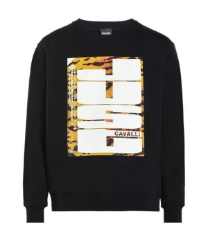 Just Cavalli Graphic Print Crewneck Sweater