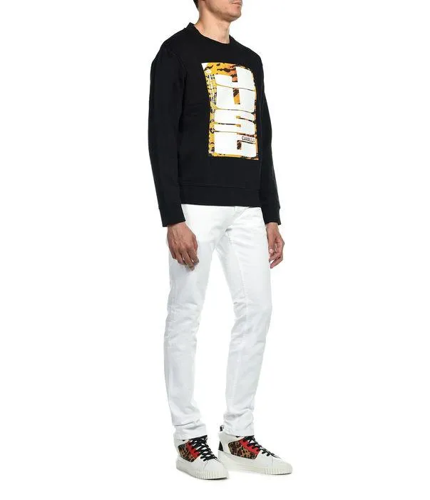 Just Cavalli Graphic Print Crewneck Sweater