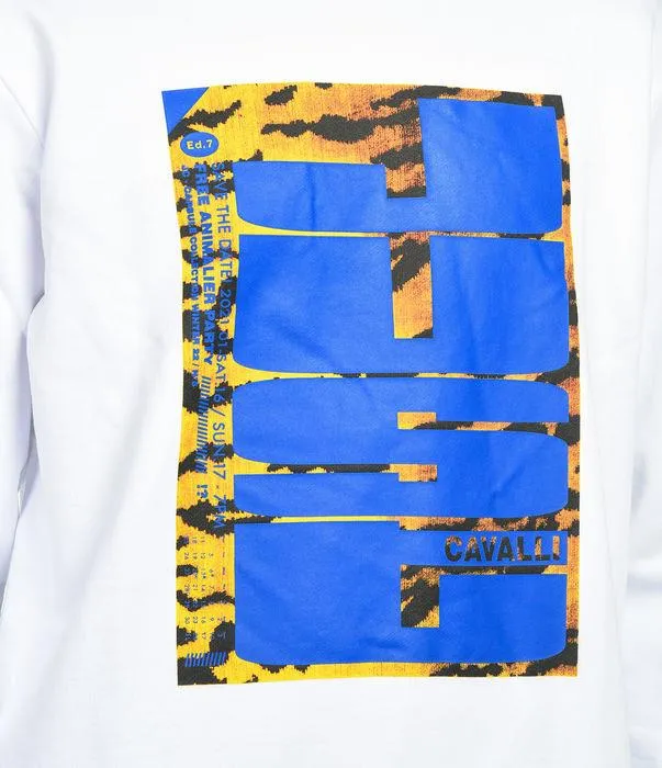 Just Cavalli Graphic Print Crewneck Sweater