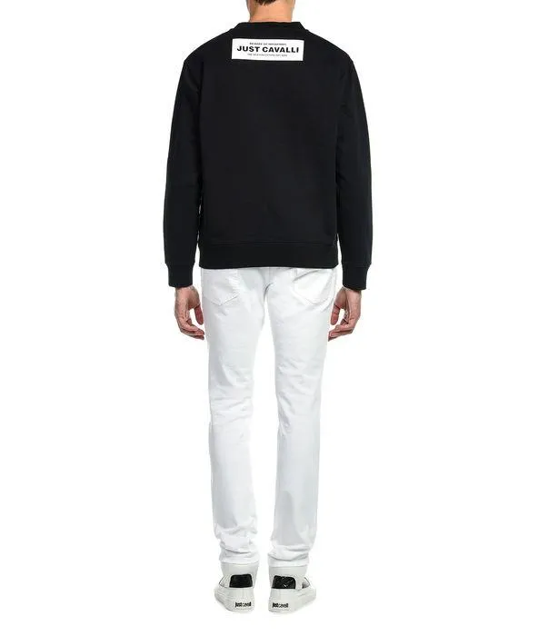 Just Cavalli Graphic Print Crewneck Sweater