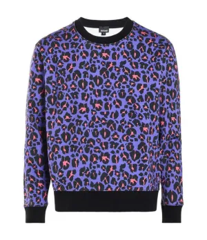 Just Cavalli Leopard Print Crewneck Sweater
