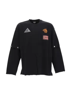Just Cavalli Logo Patch Detachable Sleeves Sweater