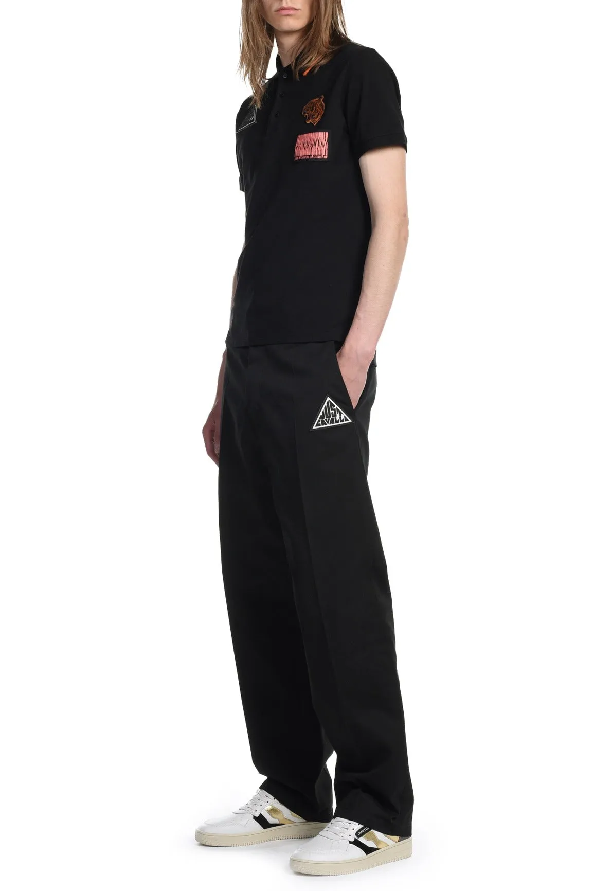 Just Cavalli Logo Patch Short-Sleeved Polo Shirt