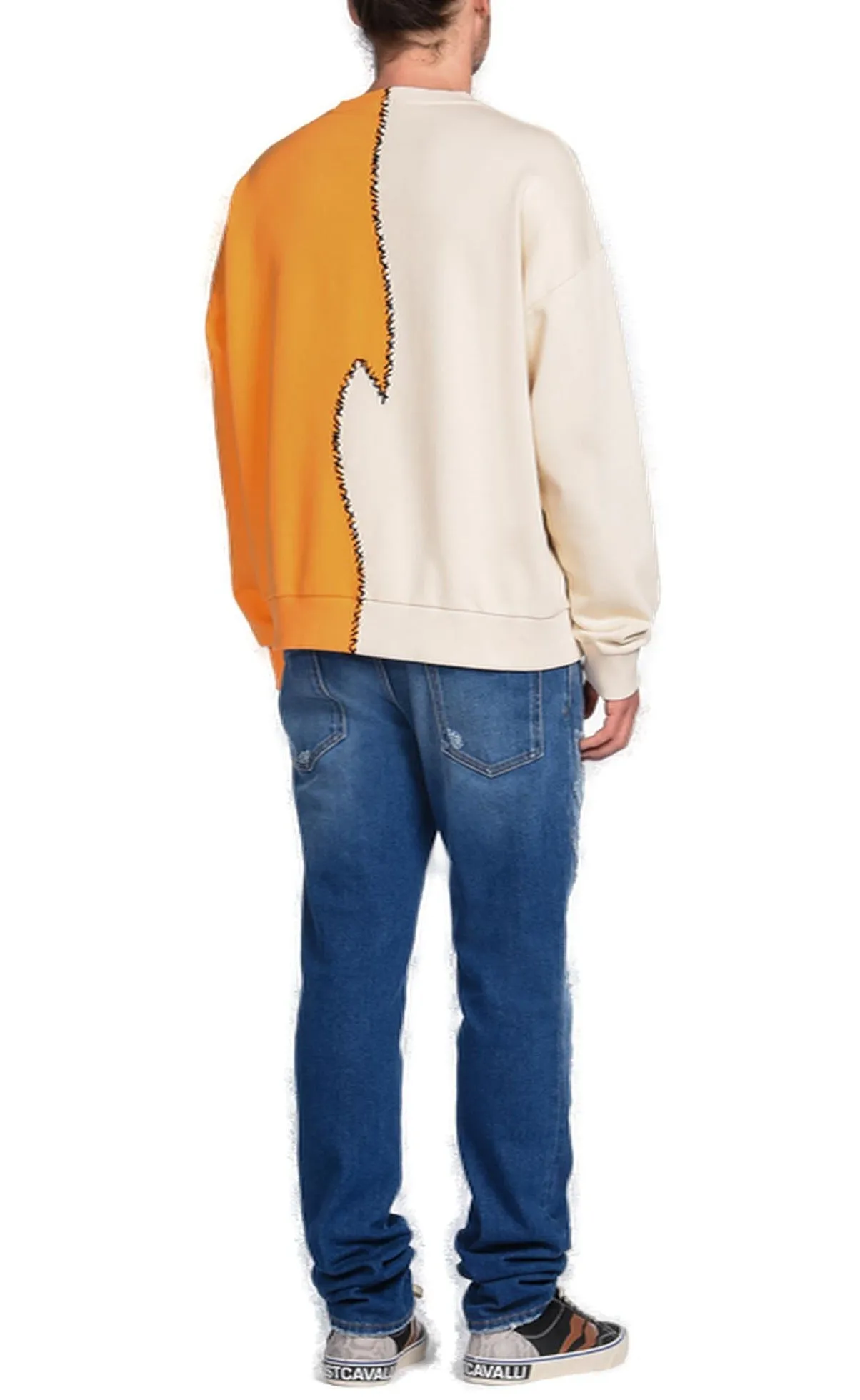 Just Cavalli Patchwork Graphic Print Sweater