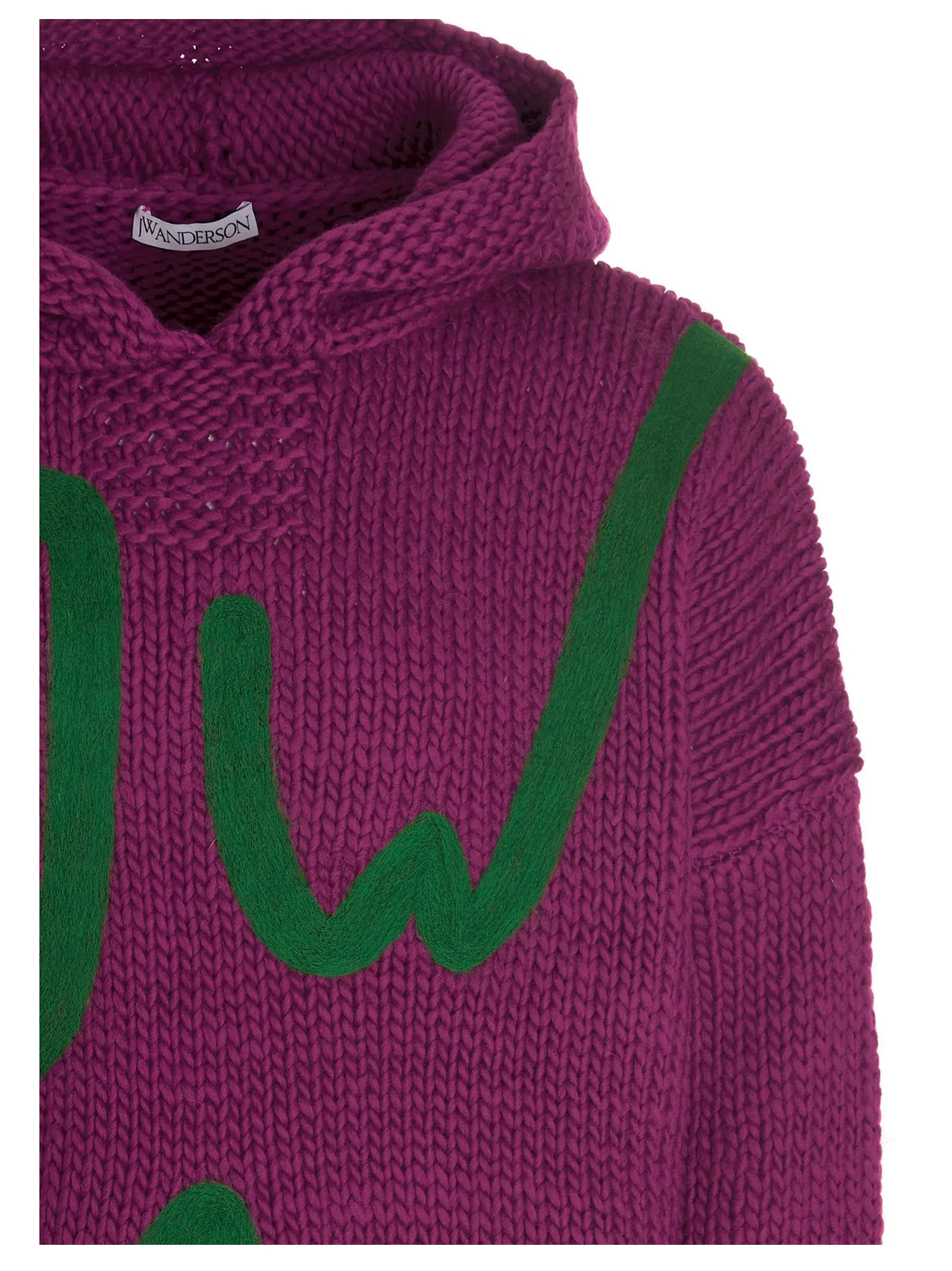 JW Anderson Logo Detailed Knitted Hoodie