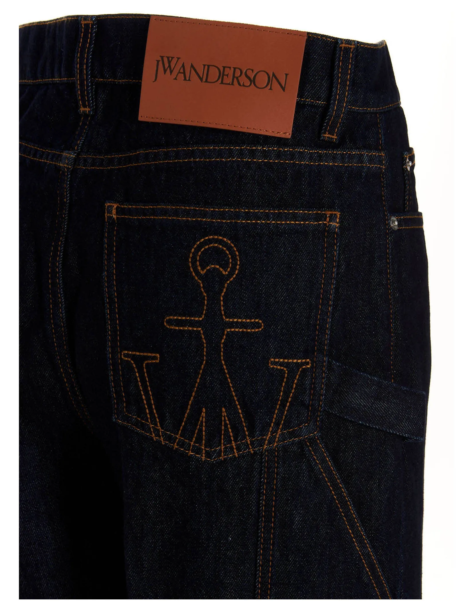 JW Anderson Logo Grid Turn Up Jeans