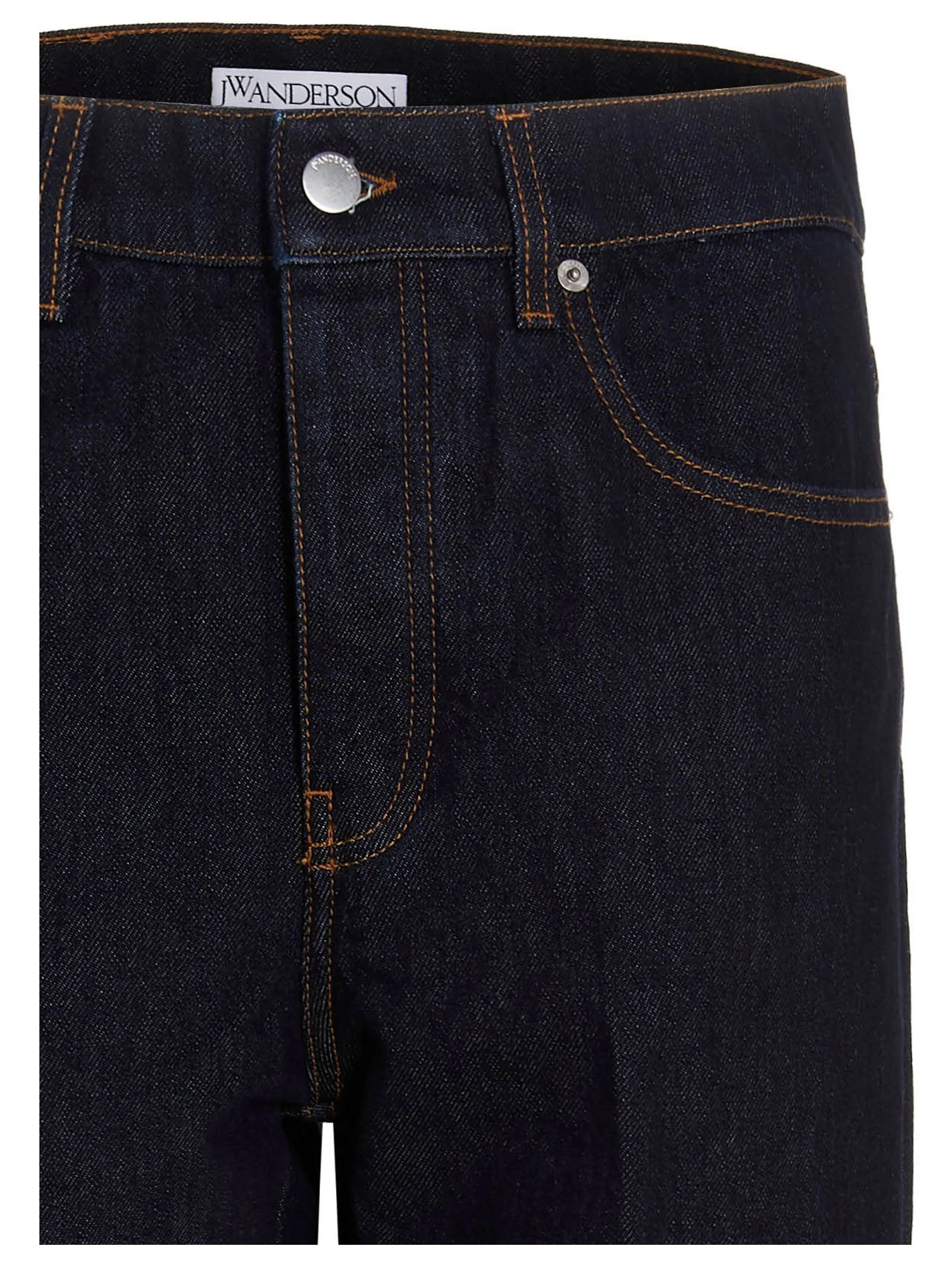 JW Anderson Logo Grid Turn Up Jeans
