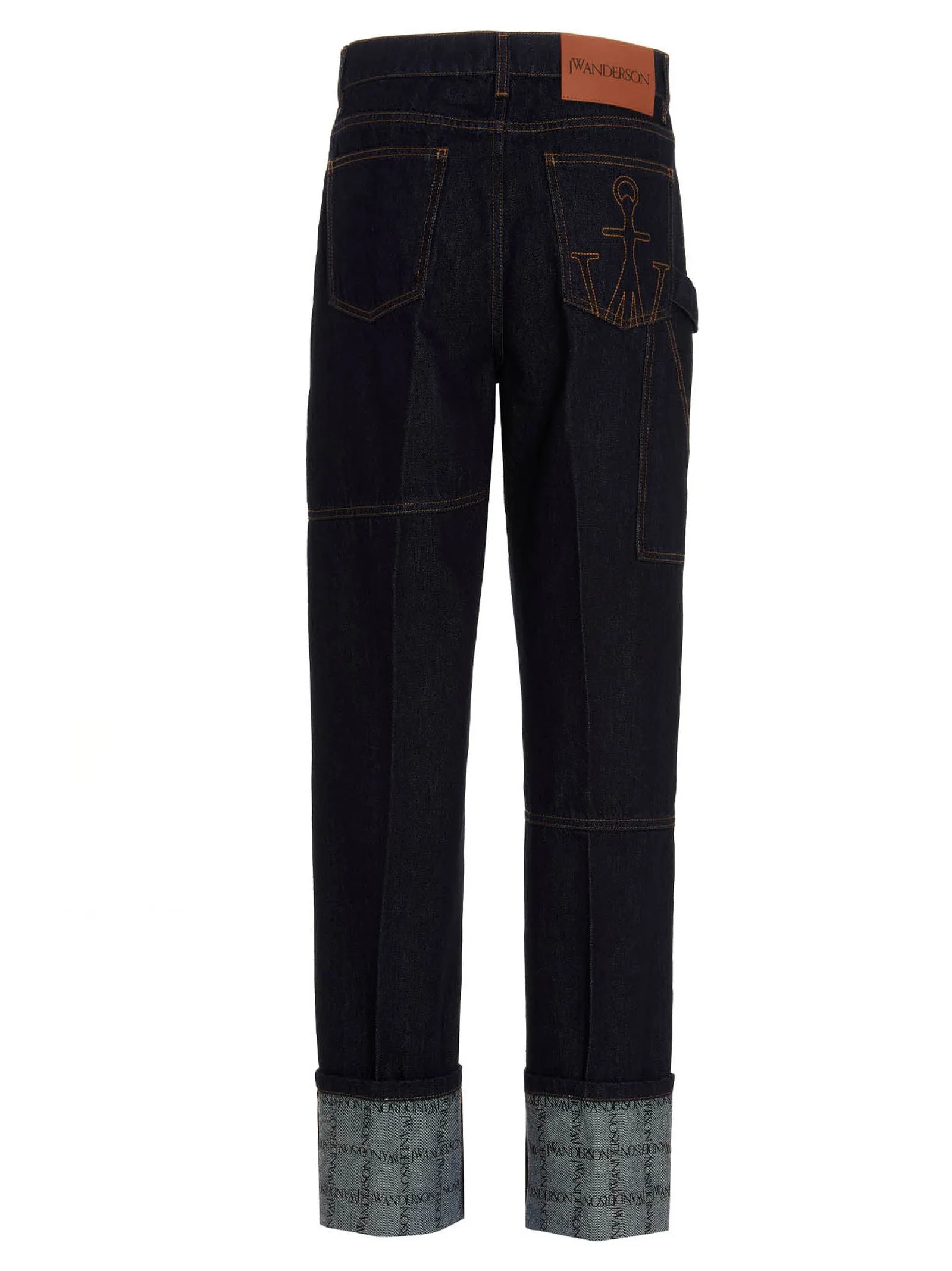 JW Anderson Logo Grid Turn Up Jeans