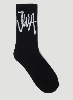 JW Anderson Logo Intarsia Socks