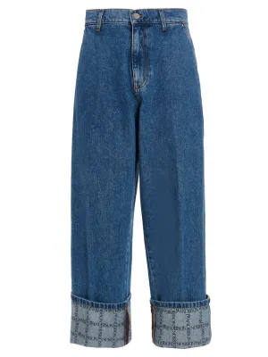 JW Anderson Logo Patch Straight Leg Jeans