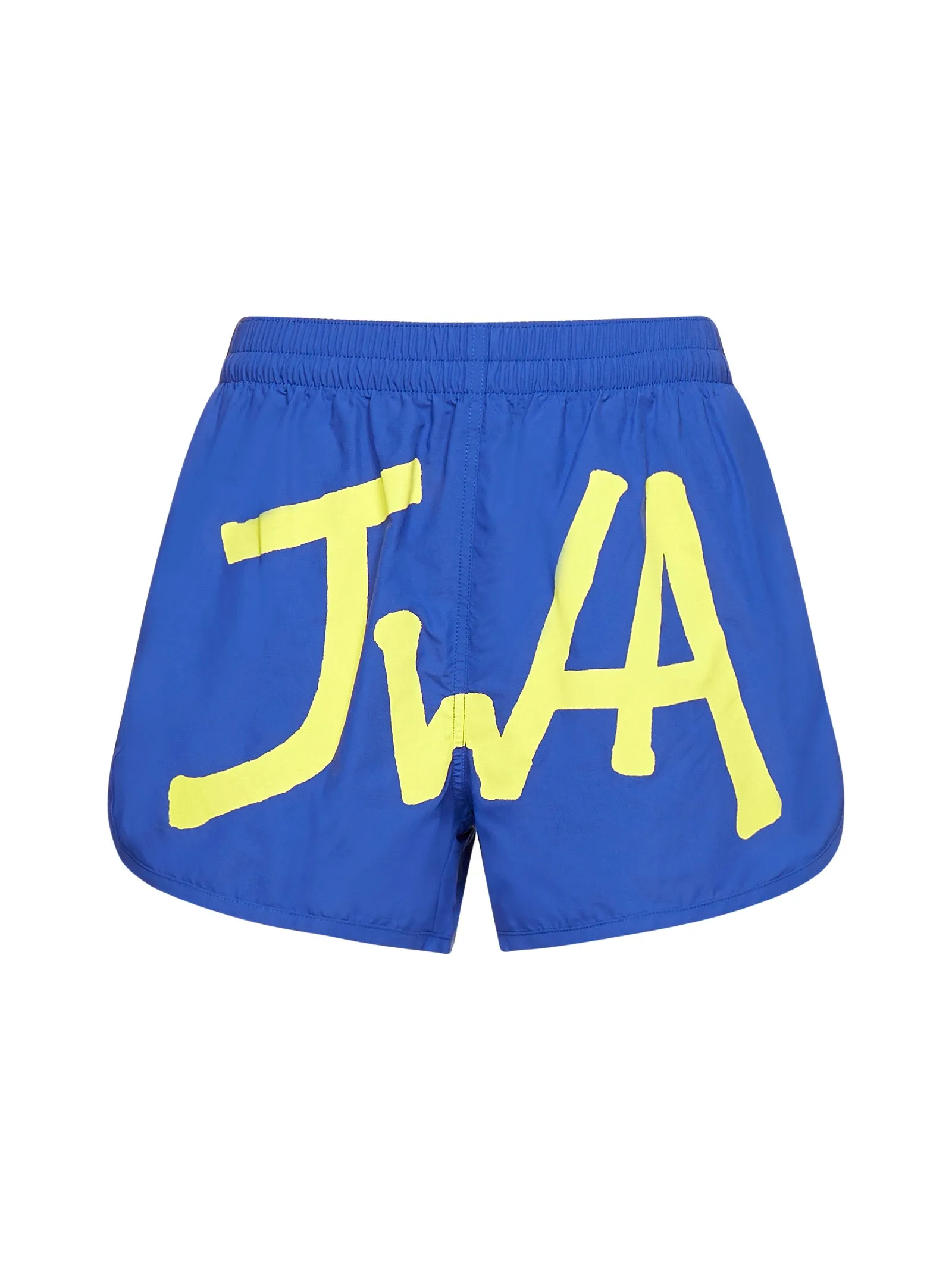 JW Anderson Logo Printed Curved Hem Swim Shorts