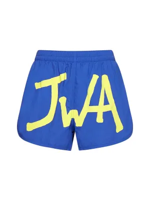 JW Anderson Logo Printed Curved Hem Swim Shorts