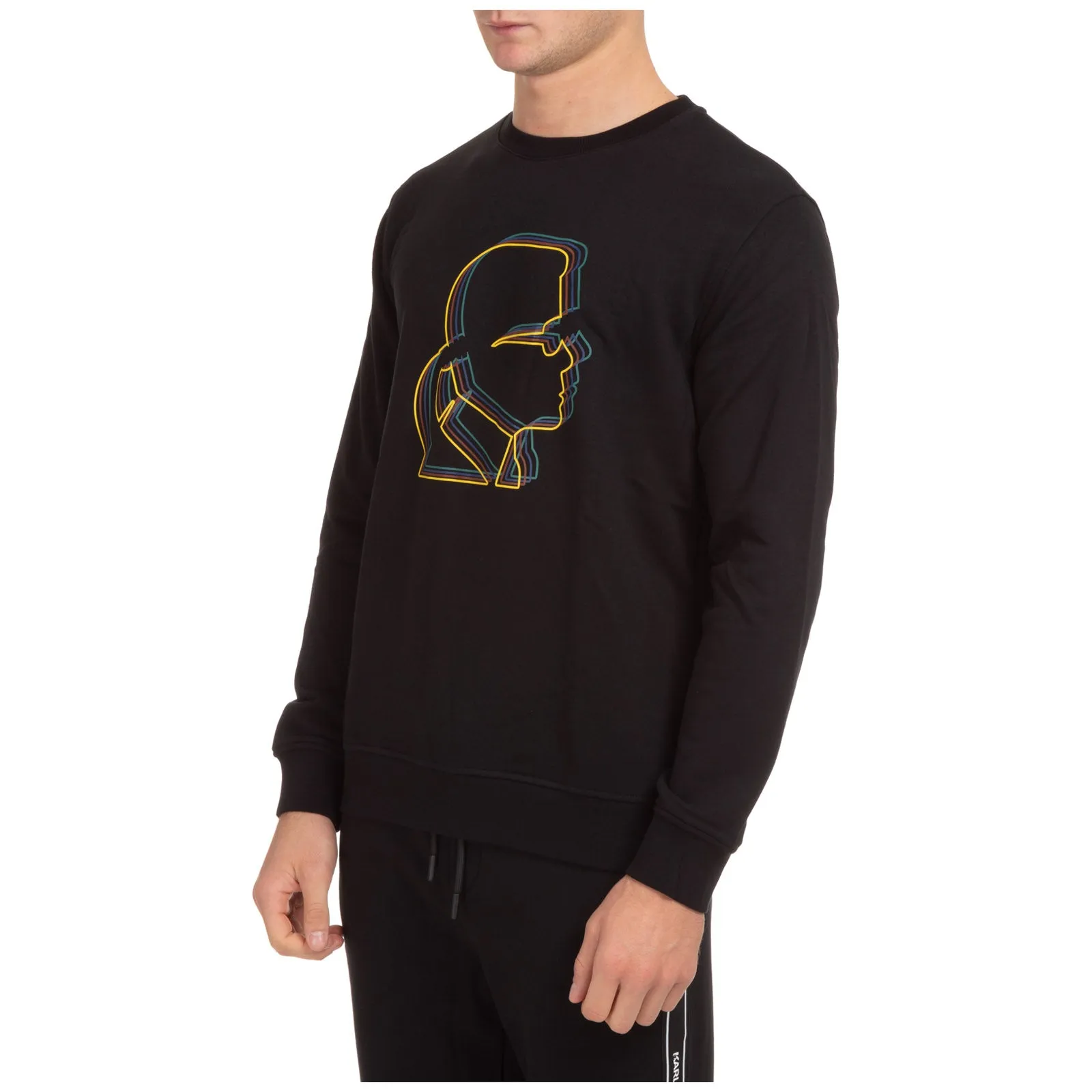 Karl Lagerfeld Graphic Print Mock-Neck Sweater