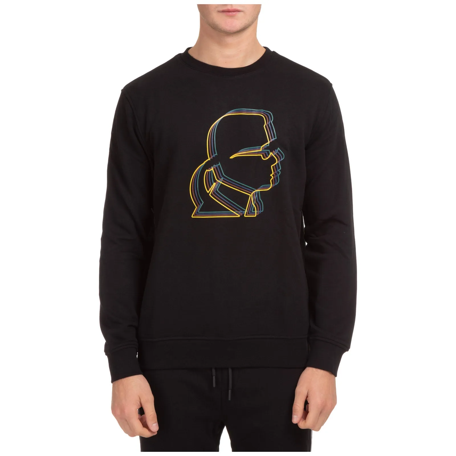 Karl Lagerfeld Graphic Print Mock-Neck Sweater