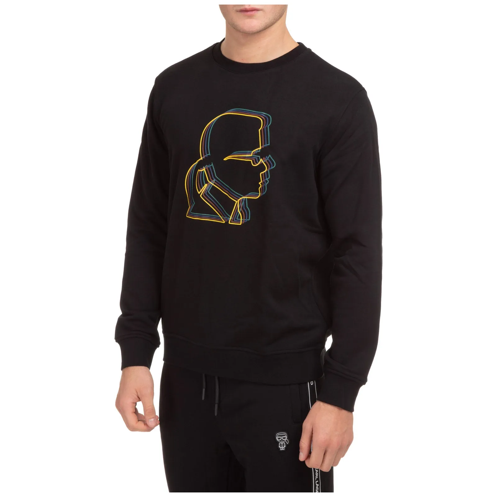 Karl Lagerfeld Graphic Print Mock-Neck Sweater