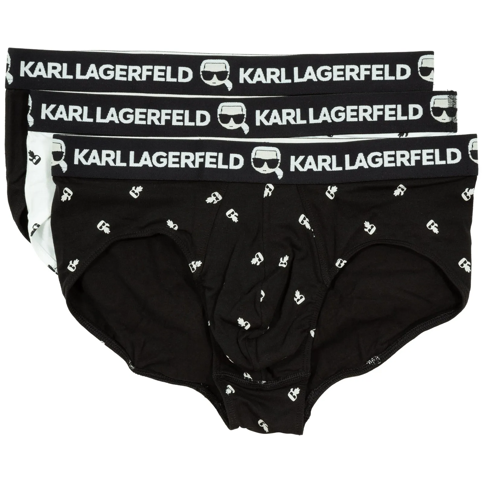 Karl Lagerfeld Logo Print Briefs Set
