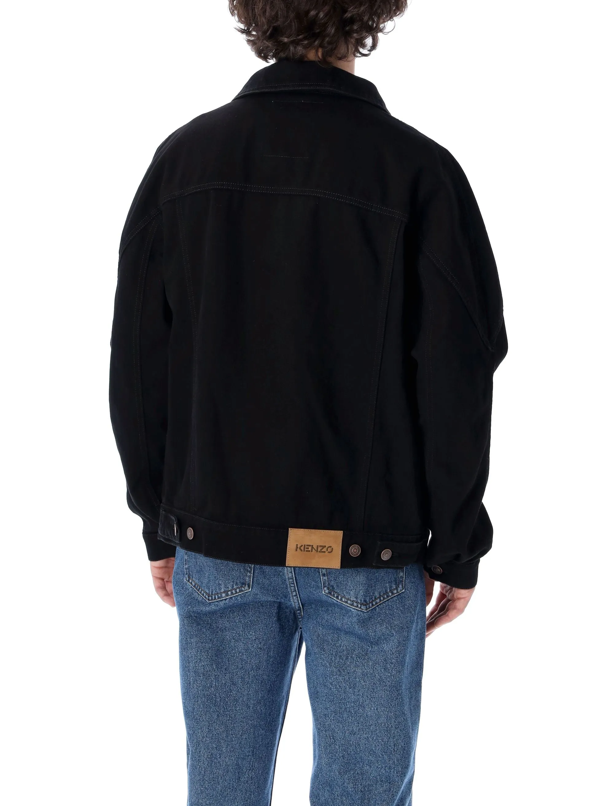 Kenzo Logo Embroidered Denim Jacket