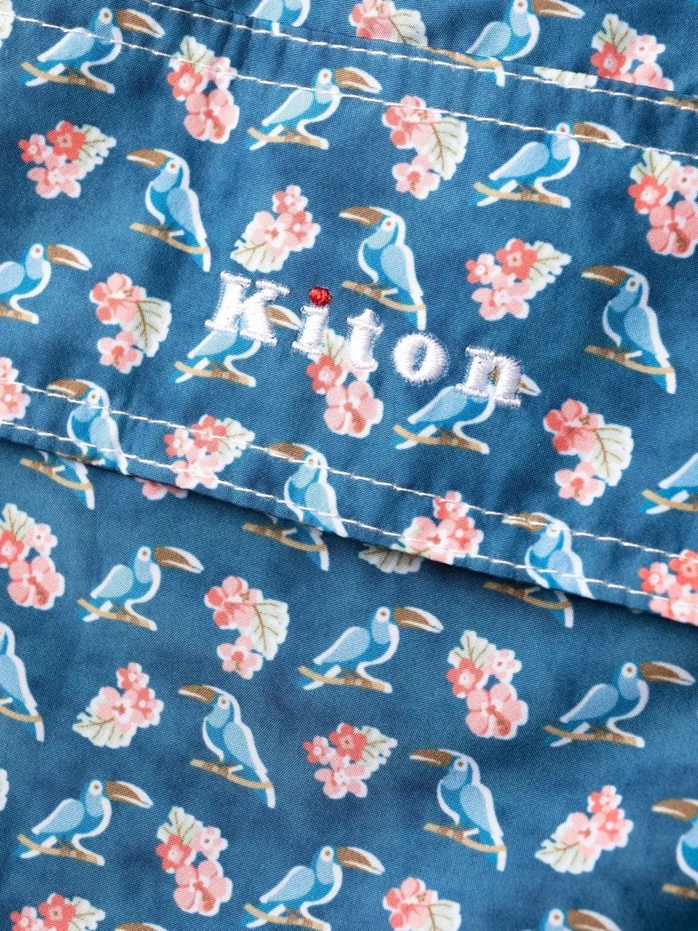 Kiton Logo Embroidered Drawstring Swim Shorts