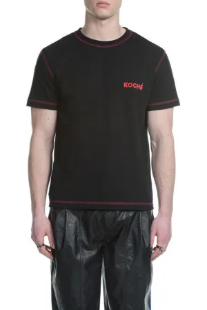 Koch Logo Printed Contrast Stitched T-Shirt
