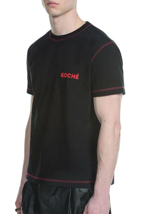 Koch Logo Printed Contrast Stitched T-Shirt