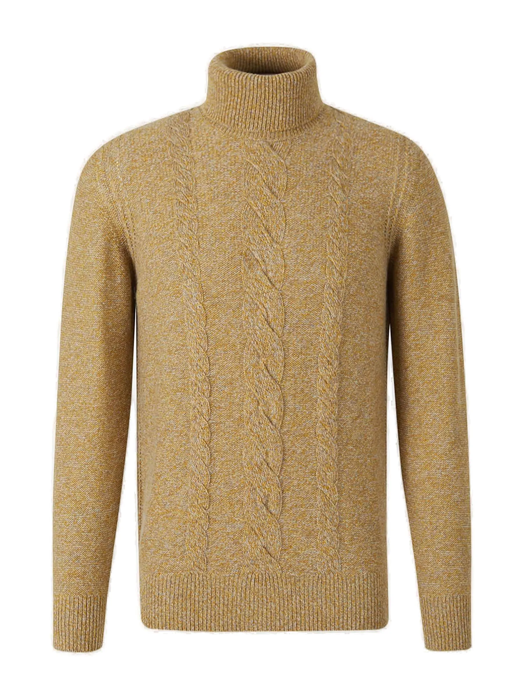 Loro Piana Cable Knit Roll-Neck Sweater