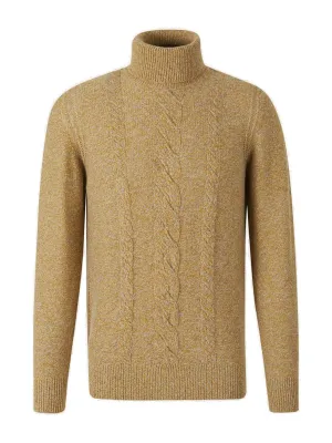 Loro Piana Cable Knit Roll-Neck Sweater