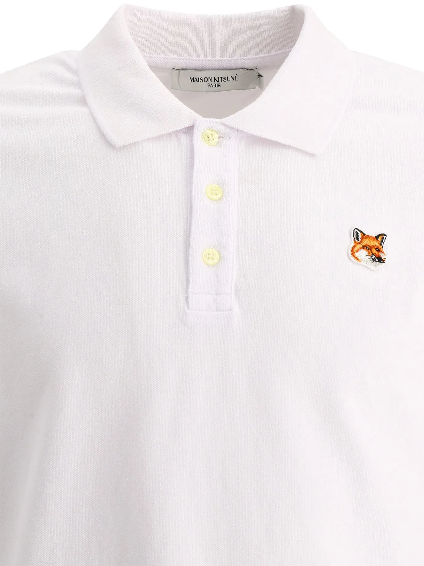 Maison Kitsun Fox Head Patch Polo Shirt