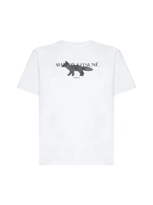 Maison Kitsun Fox Printed Crewneck T-Shirt