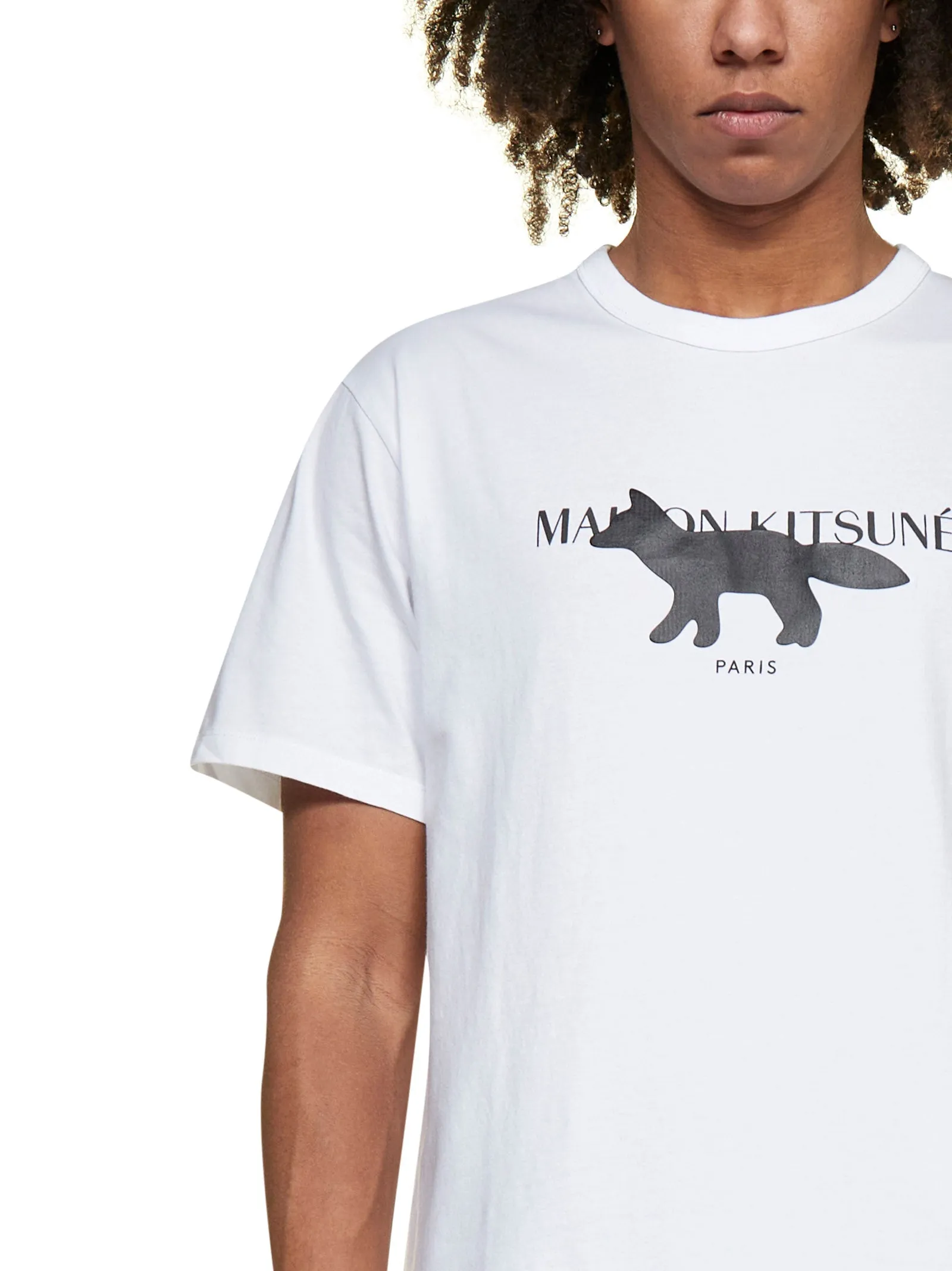 Maison Kitsun Fox Printed Crewneck T-Shirt