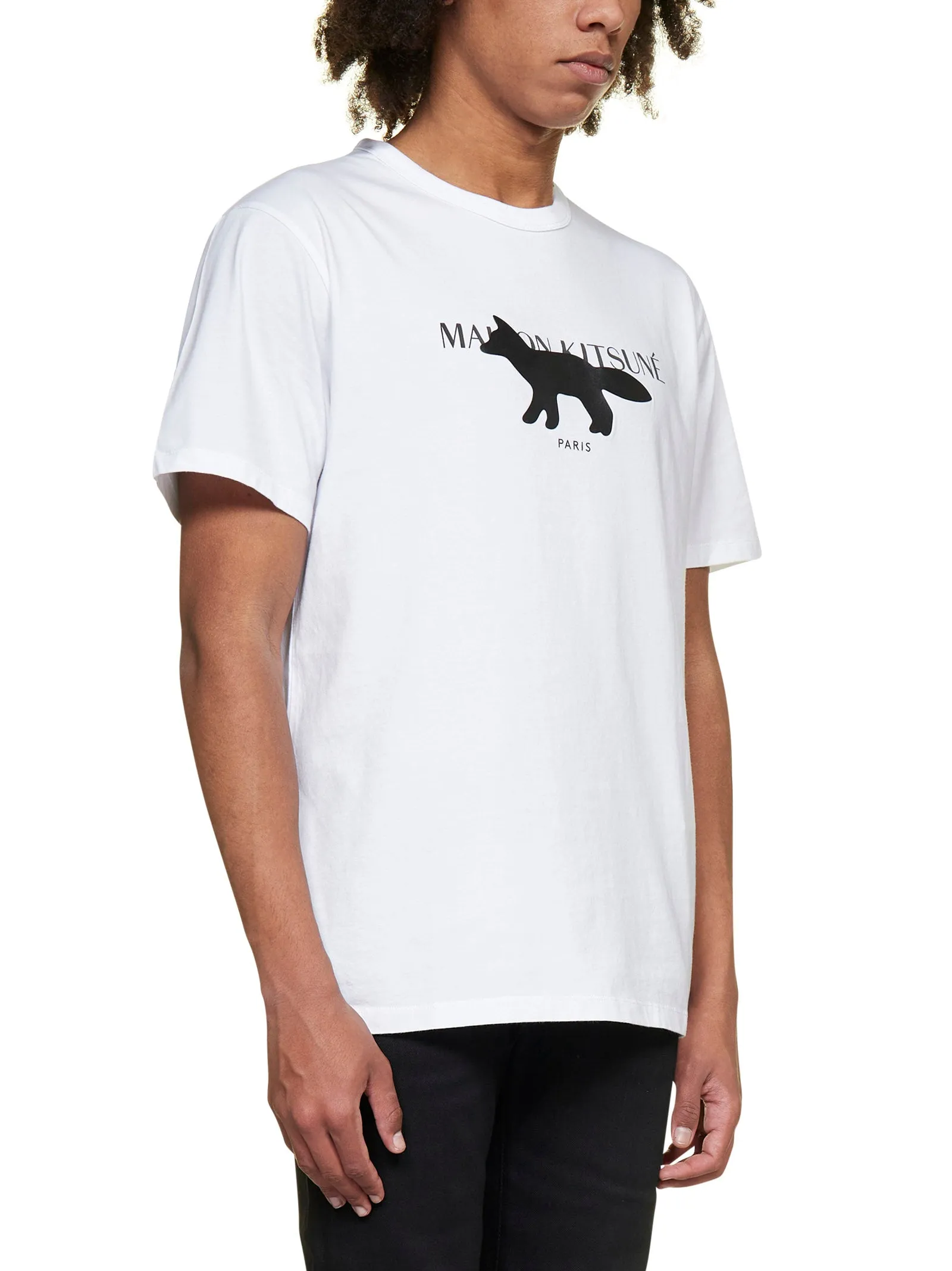 Maison Kitsun Fox Printed Crewneck T-Shirt