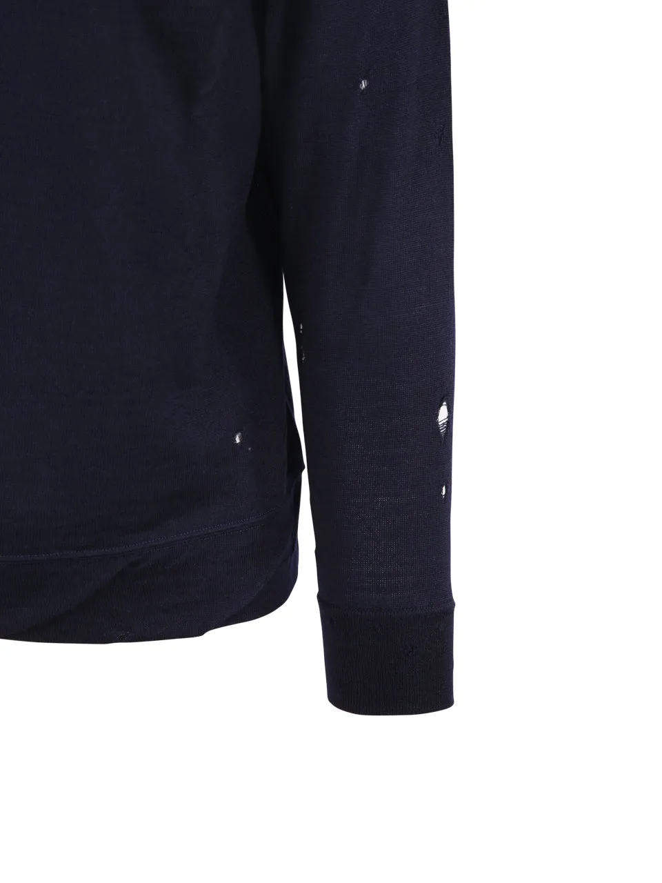 Maison Margiela Mockneck Bird Embroidered Sweater
