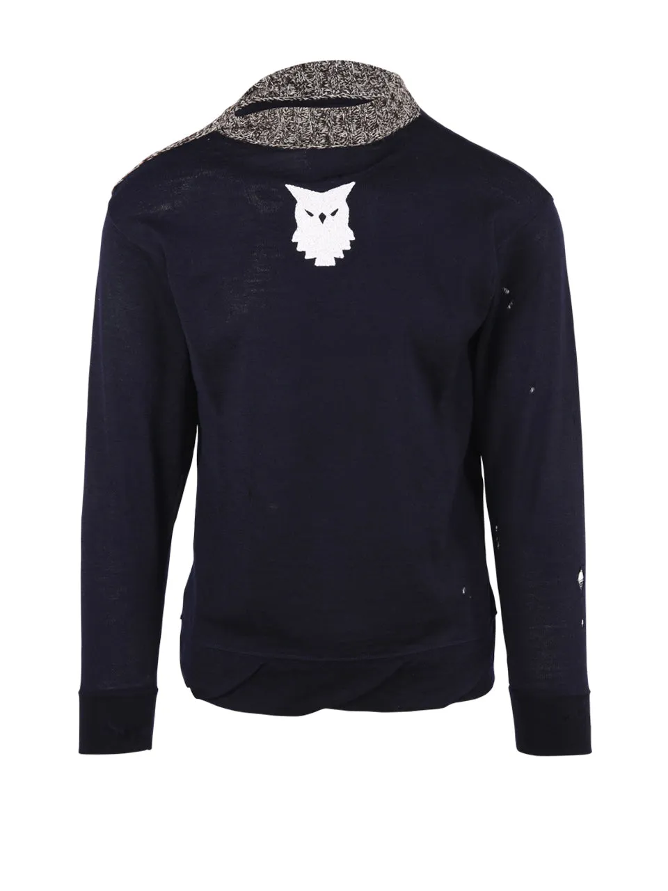 Maison Margiela Mockneck Bird Embroidered Sweater