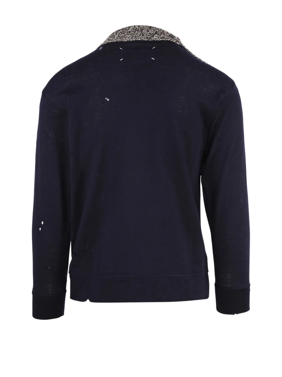 Maison Margiela Mockneck Bird Embroidered Sweater