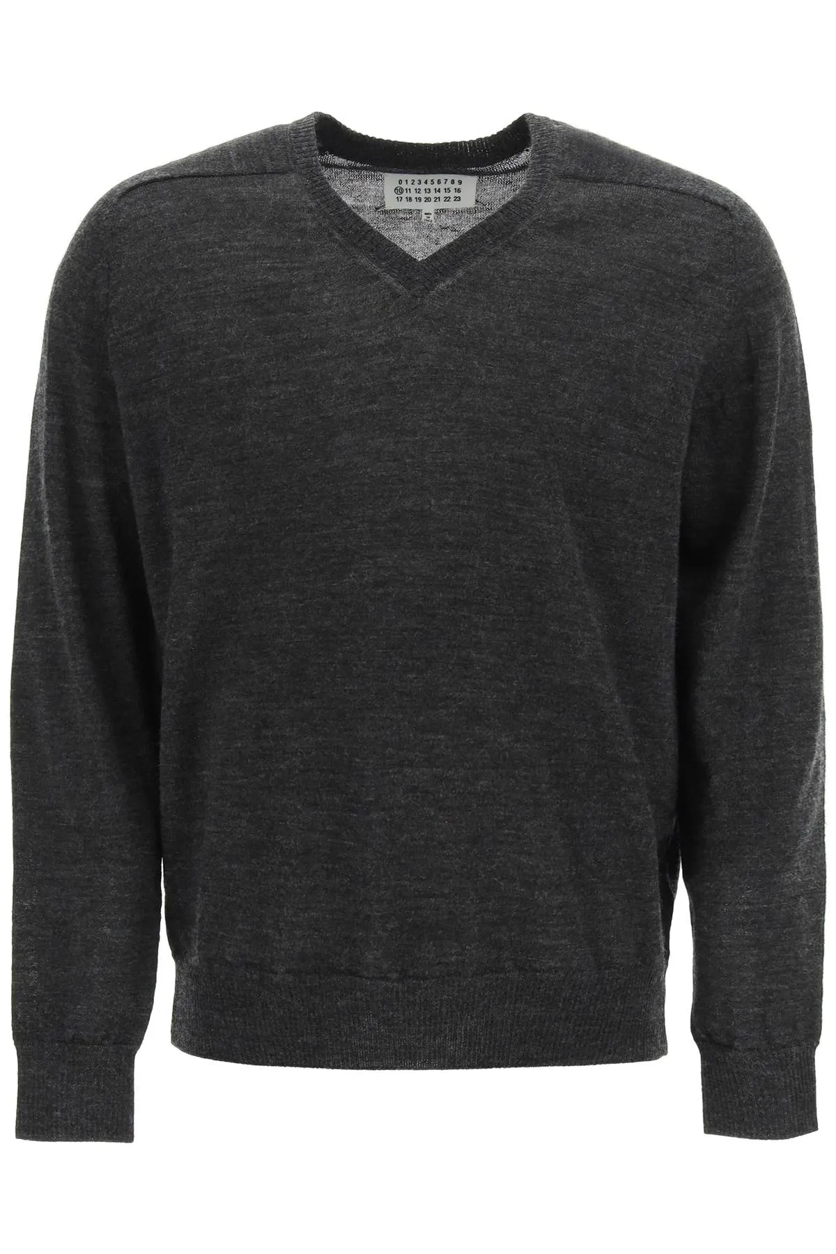 Maison Margiela Ribbed Hem Elbow Patch Sweater