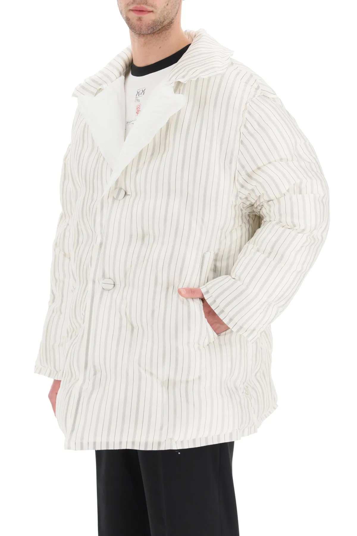 Maison Margiela Striped Puffer Jacket