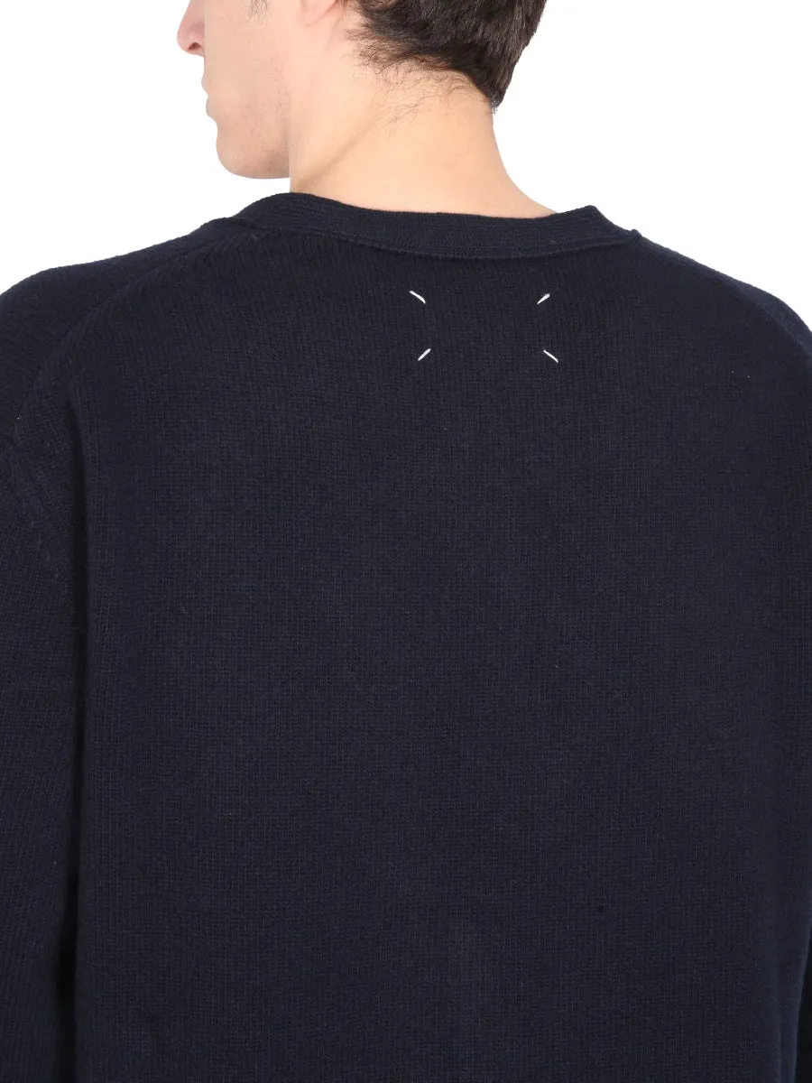 Maison Margiela V-Neck Long-Sleeved Knitted Cardigan