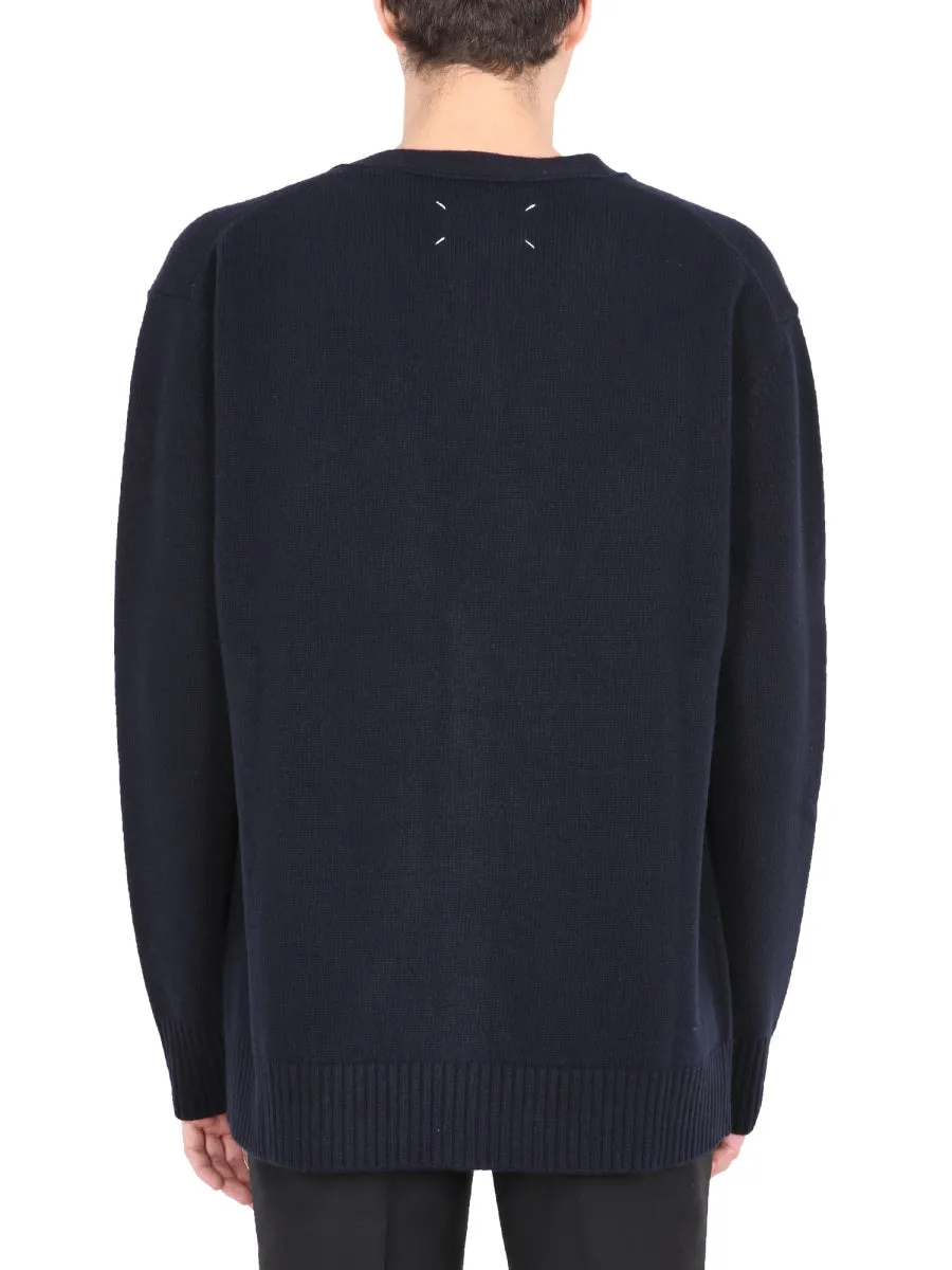 Maison Margiela V-Neck Long-Sleeved Knitted Cardigan